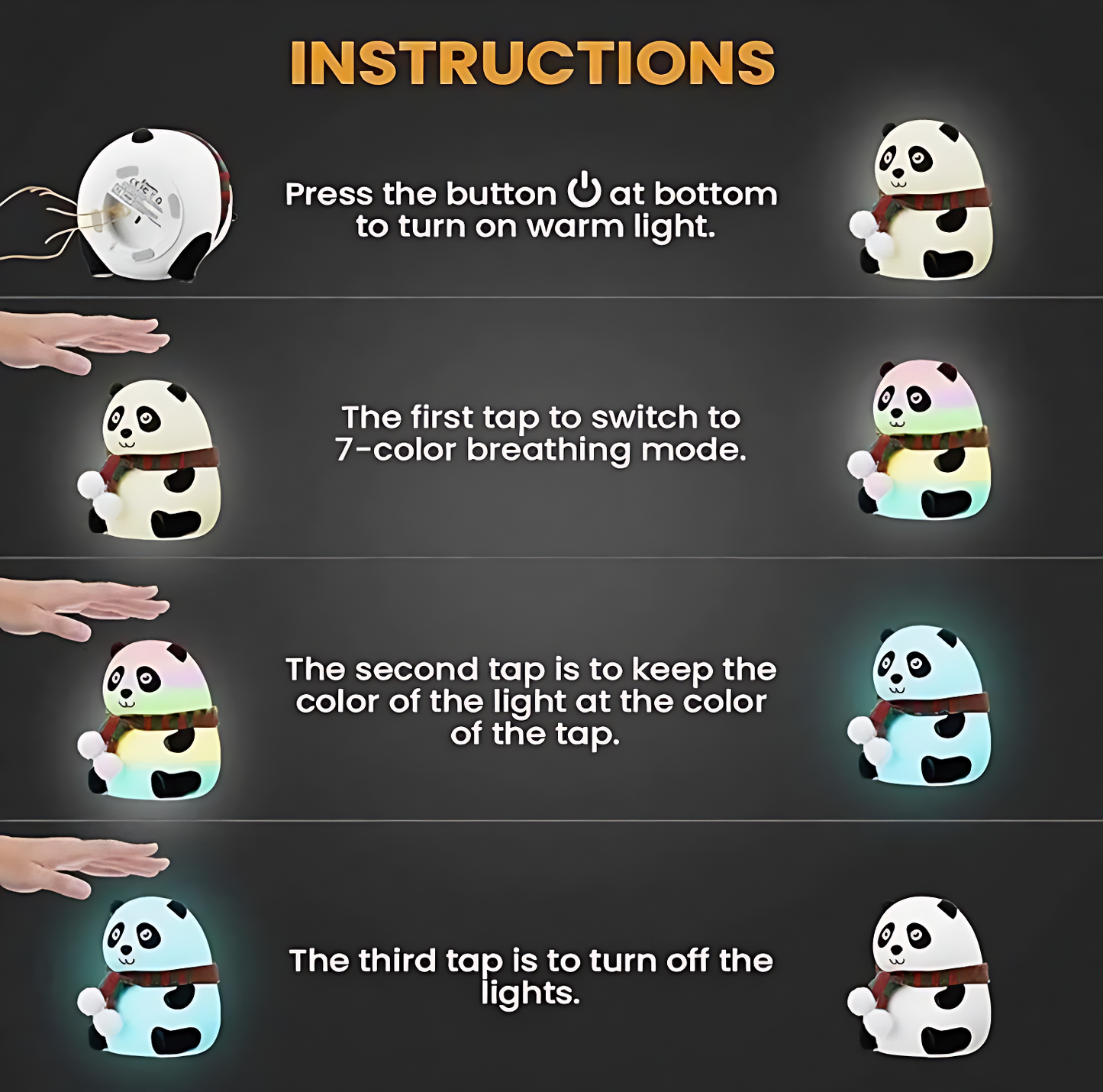 Cute Panda lamp