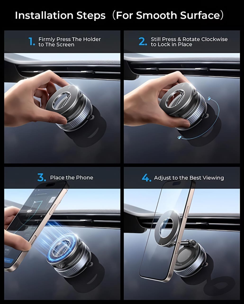 "360° Vacuum Suction Magnetic Phone Holder